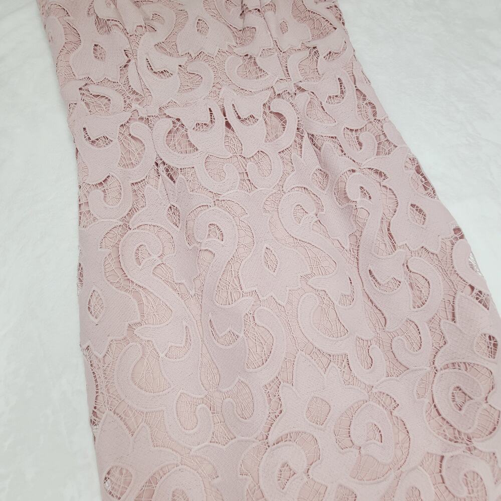 Bardot Pink Lace Dress Womens US 8 Sleeveless Cocktail Wedding Guest Dress - Picture 8 of 12